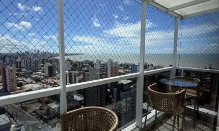 Pronto pra morar, apartamento semi mobiliado, 4 quartos, 3 suítes à venda em manaíra - joão pessoa - paraíba
