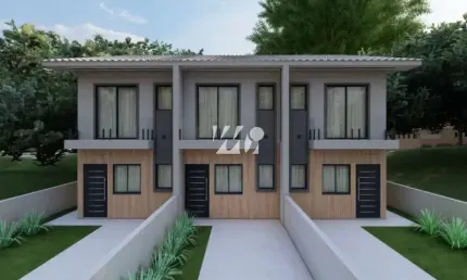 Sobrado geminado 3 quartos com 1 suíte e 107m² - aririú