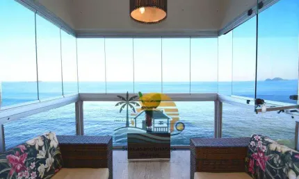 Apartamento venda 3 dormitorios 1 suite  120m²  1 vaga Reformado Vista Mar Pitangueiras - Guarujá R0748151