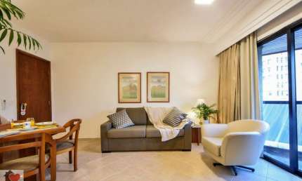 Flat mobiliado próximo Brigadeiro Faria Lima com 42 m2 1 dormitório com varanda 1 vaga