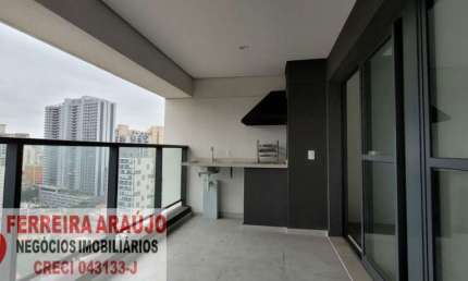 APARTAMENTO COM VARANDA GOURMET NO CONDOMÍNIO HAUS MITRE BROOKLIN.