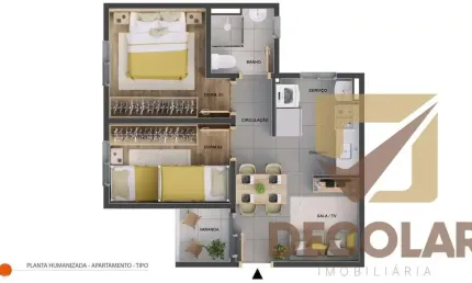 Apartamento para venda em campinas, jardim do lago continuação, 2 dormitórios, 1 suíte, 2 banheiros, 1 vaga