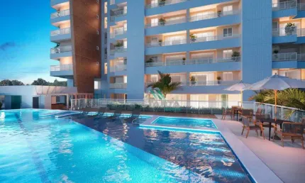 Apartamento com 03 suítes, condomínio com lazer completo na região do bairro de Fátima - Fortaleza/CE
