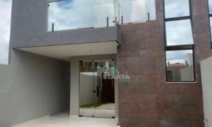 casa duplex nova com 151m² de área construída, 3 suítes