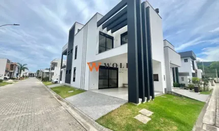 Casa em condomínio fechado com 3 quartos à venda na Avenida Wilson Castelo Branco, 292, Beira Rio, Biguaçu por R$ 1.089.000