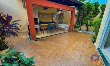 Casa no Condomínio Lares San Pietro com 3 suítes + 1 quarto/gabinete à venda, 136 m² - Luciano Cavalcante - Fortaleza/CE