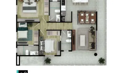Apartamento garden com 3 dormitórios à venda, 185 m² por r$ 1.295.210,00 - anita garibaldi - joinville/sc