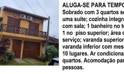 Sobrado para Venda em Caraguatatuba, Capricórnio, 3 dormitórios, 1 suíte, 2 banheiros, 1 vaga