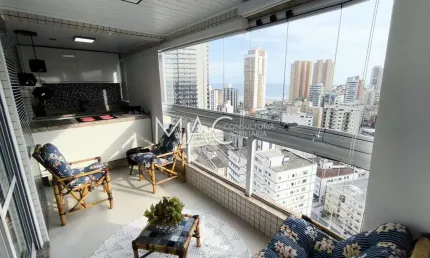 Apartamento com 2 suítes, boqueirão, praia grande, cod: 672