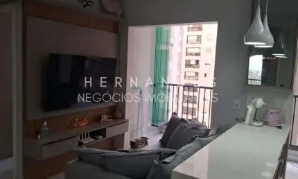 Venda de apartamento impecável em alphaville empresarial, barueri-sp: 2 quartos, 2 salas, 1 banheiro, 1 vaga, 52m².