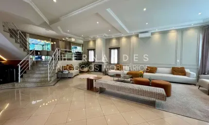 Espetacular casa em condomínio à venda em barueri-sp, alphaville conde ii - 4 quartos, 4 suítes, 6 banheiros, 4 vagas - 429m²