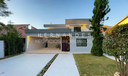 Espetacular casa de luxo em condomínio no alphaville, santana de parnaíba-sp: 5 quartos, 4 suítes, 3 salas, 6 banheiros, 4 vagas, 297,12m².