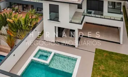 Residencial itahyê (fase 1): casa moderna de luxo em santana de parnaíba-sp, 4 suítes, espaço gourmet, piscina e muito mais!