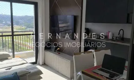 Apartamento à venda mobiliado ao lado do novo parque de barueri, torre única, repleto de planejados e disposição de sol