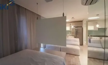 APARTAMENTO STUDIO MOBILIADO C/ VAGA E LAZER  VENDO.