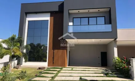 Sobrado com 4 dormitórios sendo 3 suítes, piscina e escritório no condomínio Maria José - Indaiatuba/SP