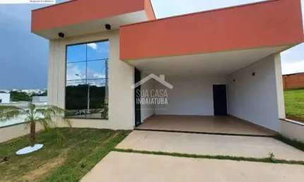 Linda casa com 3 suítes e móveis planejados no Park Gran Reserve - Indaiatuba