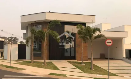 Casa térrea com 3 suítes e escritório no condomínio Residencial Viena - Indaiatuba