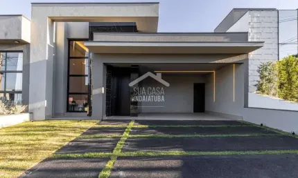 Casa nova com 3 suítes, escritorio e piscina em condomínio fechado
