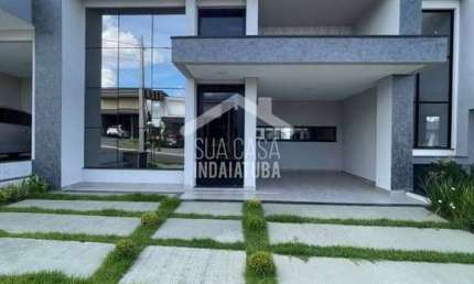 Linda casa térrea com 3 suítes e piscina no condomínio Mantova - Indaiatuba/SP