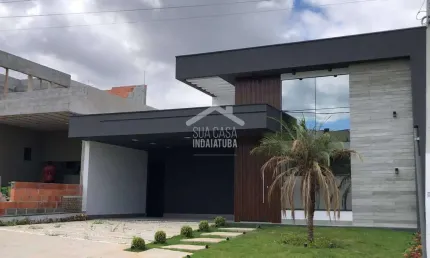 Casa térrea com 3 suítes e piscina no condomínio Milano