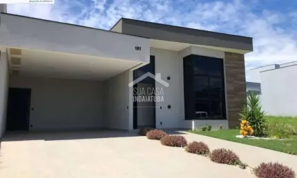 Casa térrea com 3 suítes e piscina no condomínio residencial dona lucilla - indaiatuba/sp