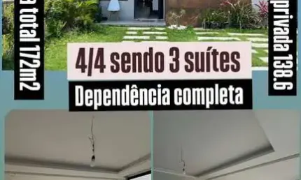 Casa em condomínio fechado com 4 quartos à venda na vila florença, abrantes, camaçari, 138 m2 por r$ 815.000