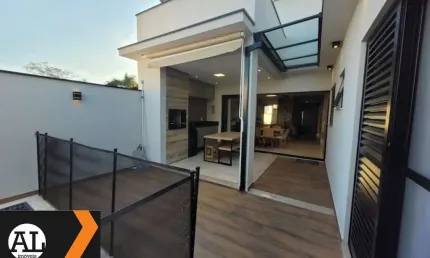 Lindíssima casa térrea com piscina e móveis planejados à venda no condomínio terras de são francisco sorocaba  sp terreno 180 m 2