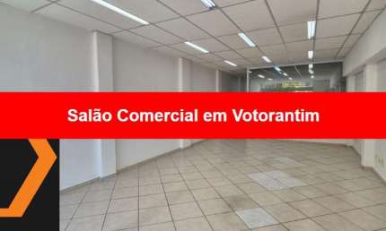 Salão, sala, escritório, depósito com 120 m2 para locação no centro de Votorantim, há 2 quadras da Av 31 de março, próximo ao Campolim Sorocaba