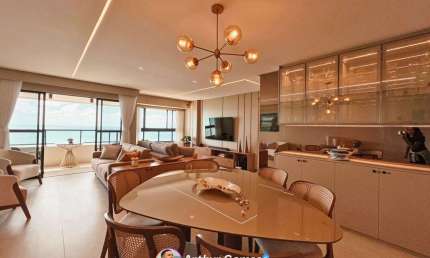 Apartamento na beira mar de Candeias - 110 m², 3 quartos e mobiliado - Edf Parati