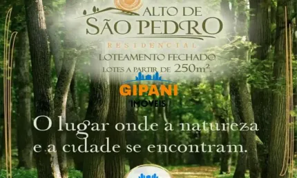Lançamento Excelentes Lotes de Terreno Residencial Alto de São Pedro