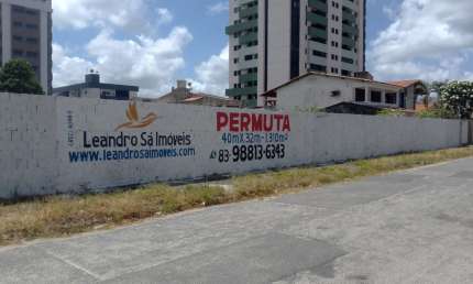 REF: TER002 - Área para Permuta, João Pessoa, Bairro dos Estados, 40mx32m