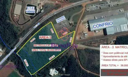 Área à venda, 38000 m² por r$ 3.500.000,00 - estância são paulo - jarinu/sp