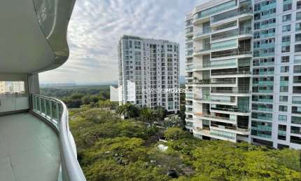 Apartamento à venda no Península, Fontvieille, Barra da tijuca, Rio de Janeiro, 4 quartos (suítes), dep., varanda, 3 vagas; infraestrutura completa