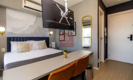 Ed. vitrali moema - studio para venda com 1 quarto, 24.78m²