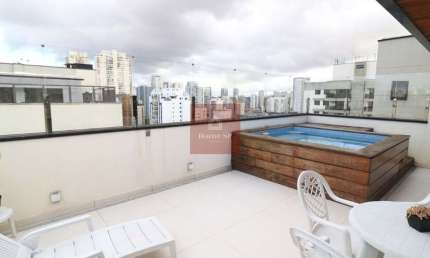 Cobertura para venda com 3 quartos, 180m², 3 vagas.
