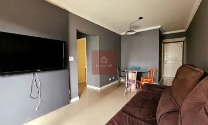 Apartamento mobiliado! são 2 dormitórios, 1 suíte, 1 vaga e com 61m² - moema