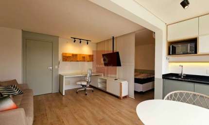 Apartamento Stúdio com 1 vaga, 35,48m² no Campo Belo