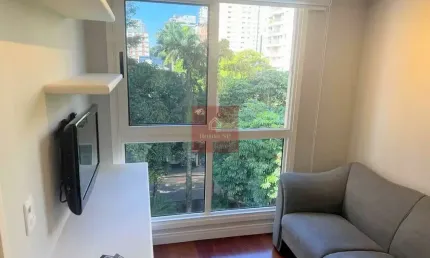 Excelente apartamento com 32m², 1 dormitório, 1 vaga.