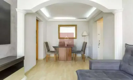 Apartamento com 48m², 1 dormitório, andar alto, fora de rota, 1 vaga.