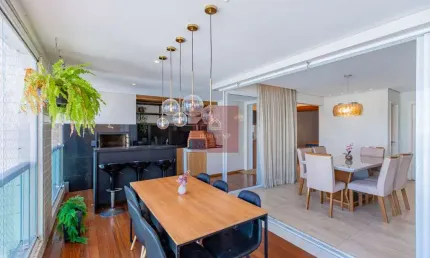 Apartamento para venda campo belo 194m 4suítes 3vagas varanda gourmet mobiliado