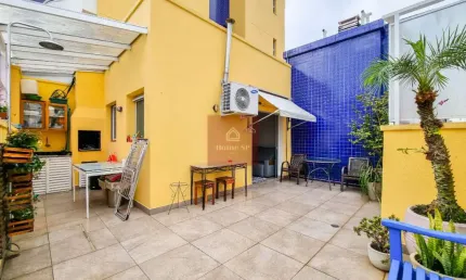 Cobertura Penthouse em Moema Índios, 88,95m², fora de rota, 2 dormitórios, sendo 2 suítes.