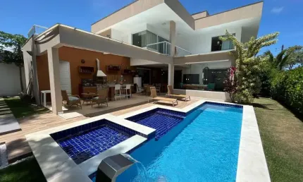 LINDA CASA DE 5 SUITES NO ALPHAVILLE LITORAL NORTE 1