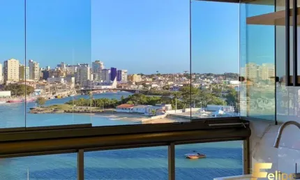APARTAMENTO FRENTE MAR, FINAMENTE DECORADO NA PRAINHA DE MUQUIÇABA / GUARAPARI - ES