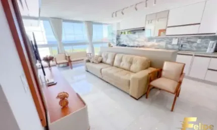 Apartamento finamente decorado vista mar na praia do morro!
