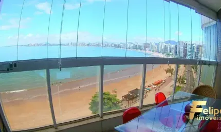 Apartamento frente mar de alto padrão na praia do morro / guarapari - es