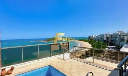 Desfrute desta incrível cobertura de frente para a belíssima praia de Peracanga - ES