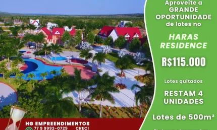 OPORTUNIDADE LOTE HARAS RESIDENCE R$115.000, 500m², Vitória da Conquista BA
