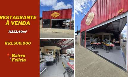 RESTAURANTE A VENDA COM ENERGIA SOLAR, 212,40m², FELÍCIA - VITÓRIA DA CONQUISTA - BA