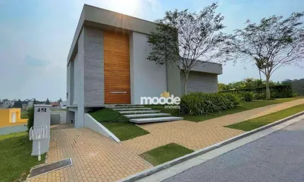Casa à venda com 4 Quartos no Alphaville GV - 4 suítes. Moderna impecável, piscina, gourmet e vista!